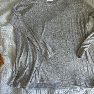 Pink Lily Heathered Gray Pullover Sweater